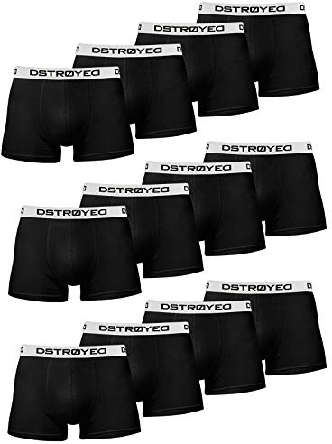 DSTROYED ® Calzoncillos tipo bóxer para hombre, paquete de 10, 12, 15 y 8 unidades, S-5XL, calzoncillos para hombre, 5XL
