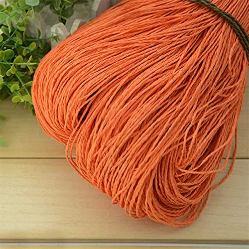 LINGP 600 Meter 500g Natürliches Bast-Strohgarn Für Handstricken Häkeln Sommerhut Handtasche Kissen Körbe Strickmaterial DIY Handwerk