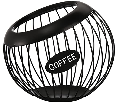 TOPZEA Coffee Pod Holder, Large Capacity K Cup Holder Metal Coffee Capsule Storage Basket, Espresso Pods Organizer for Counter, Bar Station Accessories