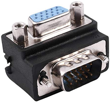 Ctzrzyt 15 VGA to Female M/F Right Angle Adapter
