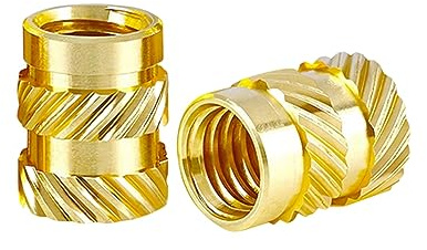 50 Stück M2/M2,5/M3/M4/M5/M6 eingebettete Messing-Rändelmutter für Kunststoffspritzguss, M6x8x8