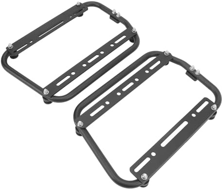 Fabater Bastidores de Soporte Laterales para Motocicletas, Bastidores de Barra para Alforjas de Acero carbono, Soportes de Soporte de Alta Capacidad de Carga, con Juego Completo