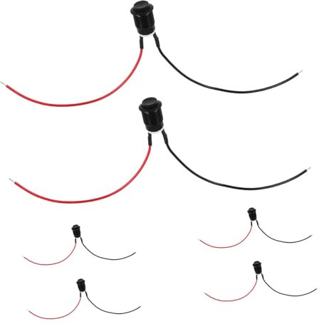 GETAJGHSD 6stücke Momentaner Druckknopfschalter Für Autos Kleiner Ersatzschalter Selbstrückstellender Schalterknopf Aus Vernickeltem Messing Elektrischer Schalter Für Boot Robust Und Zuverlä