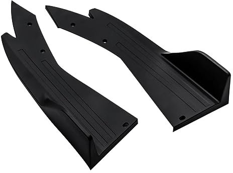 GARVALON 2st Kotflügel Hinten Bling-Accessoires Für Accessoires Stoßstangenschutz Hinten Zubehör Für Bling-Accessoires Seitenstreifen Der Karosserie Zubehör Für Zubehör Auto Abs Black