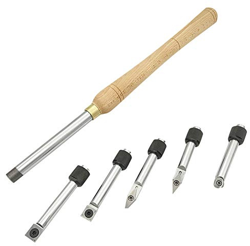 QPWYSH Holzmeißel, Drechselbank-Werkzeug-Set, es kann Trennwerkzeug mit komfortablem Holzgriff bewegen, Hartmetall-Drehbank-Finisher-Werkzeug for Holzbastler, Heimwerker oder Tischler