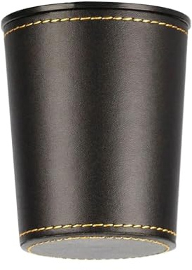 WHFCBJBW PU Leather Dices Cup Fashion Simple Dices Shaker Cup Flannel Interior Quiet Shaker Cup Clubs Entertainment Dices Cup