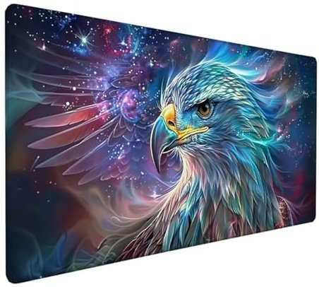 Gaming Mauspad XXL 900x300x3 mm Groß Mousepad Farbe Schreibtischunterlage Adler Mouse Pad mit Rutschfeste Gummibasis, Vernähte Kanten Design Wasserdicht Mouse Pad für PC Gaming Zubehör, Geschenk Z-716