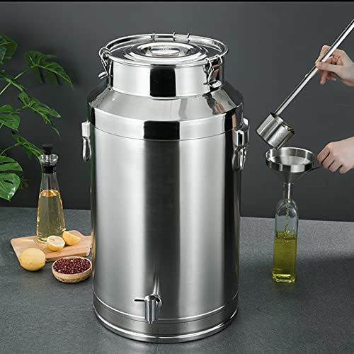 Pot à lait en acier inoxydable 304 avec couvercle hermétique et robinet en option 20 l