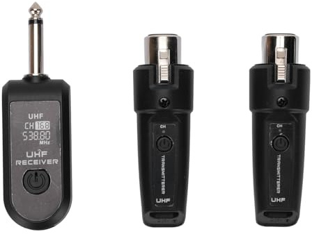 Récepteur D'émetteur de Microphone sans Fil XLR Adaptateur de Micro sans Fil Rechargeable pour L'interface Dynamic Mic 6.35 Mm