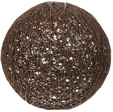 EXCEART Housse De Lampe Suspendue Rotin Décoration Abat-jour -même Housse Simple Pour Lampe De Table Intérieur