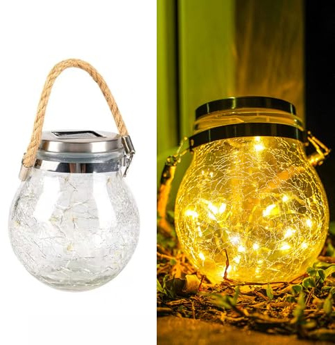 LED solare Wishing Bottle luci, cortile all'aperto decorazione bottiglia di vetro lampada a sospensione luce calda tramonto senza fili all'alba impermeabile giardino strada lampada paesaggio.