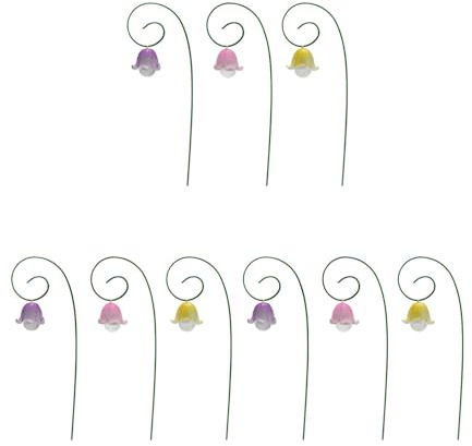 Estacas De Jardín De hadaas - Estacas De lirios De Los Valles | Juego De Soporte Para Recoger Flores En Miniatura | Estaca De Soporte Para Plantas De Metal De Un solos Tallo | Estaca Al Aire Libre