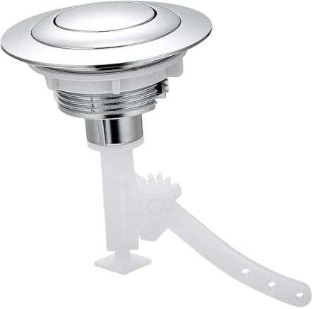 MagiDeal Botón de descarga de inodoro de un solo toque, fácil de instalar, redondo, para tanque de agua de inodoro, piezas de reparación para baños de hotel y