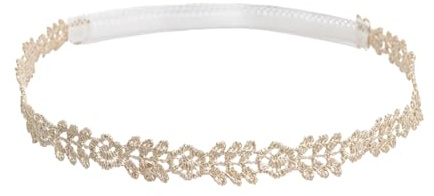 ZEBKEL Bandeau Bébé Dentelle, Bandeau Élastique pour Nouveau-Né, Accessoire Cheveux Bébé Fille pour Baptême