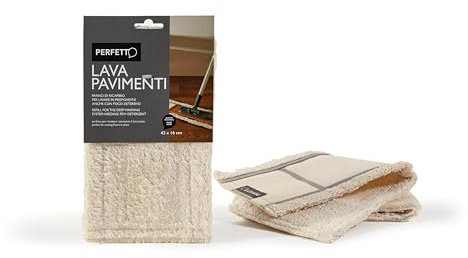 Perfetto - Recambio para mopa, plástico, 42 x 16 x 1 cm, Color Blanco