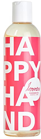 Loovara - Aceite Masajes Sexuales 250 ml Happy Hand - Aceite Corporal Aroma Neutro - Dermatológicamente Testeado - Aceite Masajes Corporales - Ideal para Parejas Apto Juguetes Sexuales - Vegano