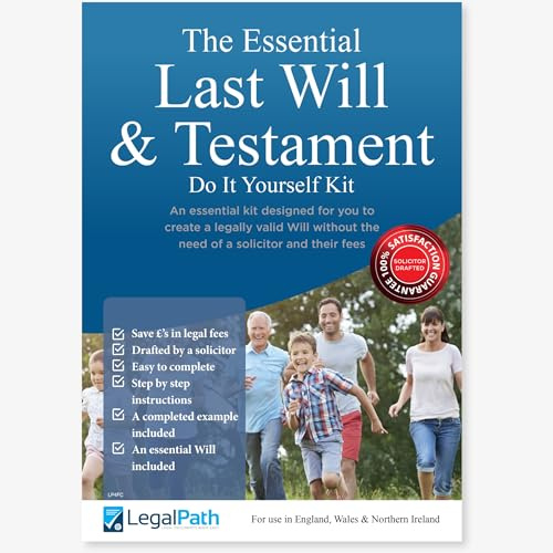 Last Will and Testament Kit 2020 UK | Das wesentliche Paket | Einfach zu vervollständigen | Umfassendes Handbuch & Beispiel | DIY Willens-Set – Sparen Sie £'s | Legal Path