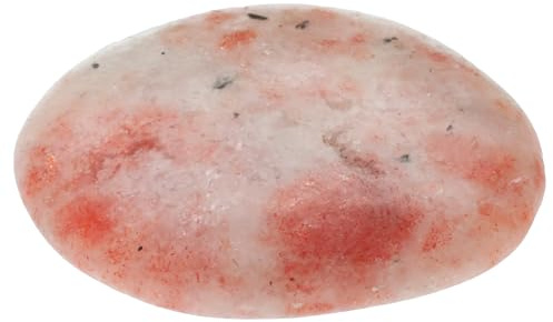 Sonnenstein Scheibenstein 3-5 cm Handschmeichler Edelstein Heilstein | Inkl. Edelsteinkarte | Flach & poliert – für die Hosentasche | Ideal als Geschenk