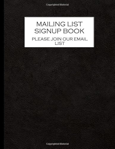 Mailing list sign-up book: Allow people to register for your mailing list with this GDPR compliant opt in email list pad