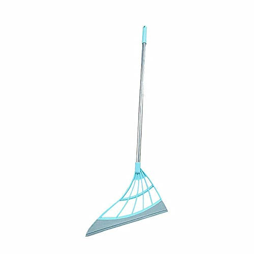 Escoba limpiaparabrisas multifunción, 2 en 1, trapeador mágico de silicona para estrujar y limpiar, trapeador plegable plegable para el hogar, para azulejos, vidrio, limpiaparabrisas, piso,Verde