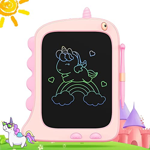 ORSEN LCD Schreibtafel Spielzeug ab 3 4 5 6 7 8 Jahre Mädchen Junge, 8,5-Zoll-Bunte Bildschirm Maltafel Schreibtablett, Geburtstag Weihnachten Geschenke für Mädchen Einhorn Spielzeug (Pink)