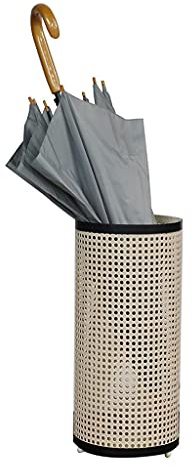 Paragüeros Soporte de Paraguas de Metal for el hogar, imitando el Cubo de Paraguas de Rattan Hollowout, Utilizado for almacenar caligrafía y Pintura/bastón/Stand de Flores 22x47.5cm