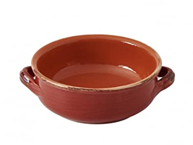 Brandani 52266 Cocotte With Handles Assorted Colors Fire Terracotta 14X17X5H cm, Red, Blue, Green, Yellow