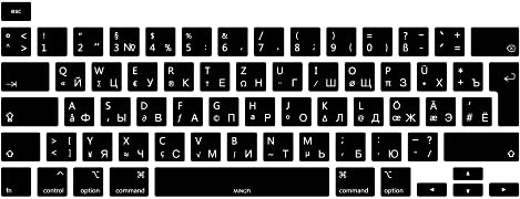 MiNGFi Russisch/QWERTZ MacBook Tastaturschutz,Esc-Taste & Touch Bar, EU/ISO | Für MacBook Pro 13 M1/M2 A2338 (2020-2023), A2289 (2020), A2251 (2020-2021), Pro 16 A2141 (2019-2021), Silikon, Schwarz