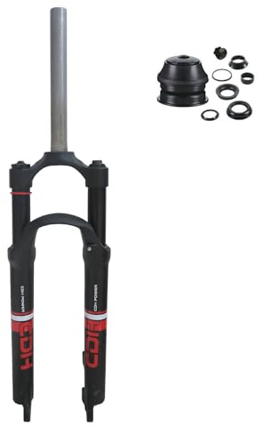 CDHPOWER 26 Suspension Fork, Single Shoulder 28.6mm Straight Tube Ultralight Aluminum Alloy Disc Brake (1-1/8 Headset included)