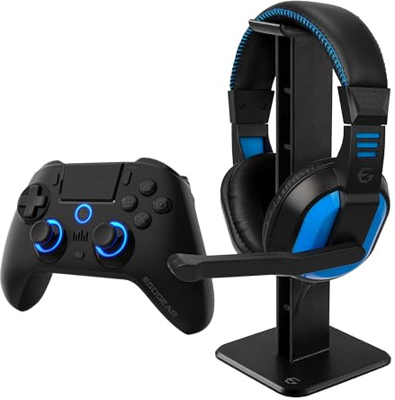 EGOGEAR Mando Gaming Negro/Azul Bluetooth PlayStation 4