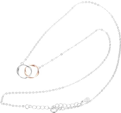 Cabilock Interlocking Circle Necklace Für Frauen Sterling Verstellbar Mutter Tochter Kette Charm Schmuck Geschenk Zum Geburtstag Und Muttertag