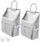 Zxglxinyao Bolsa de almacenamiento para colgar en la pared con bolsillos, organizador de 2 piezas con bolsillos para cocina, dormitorio, dormitorio