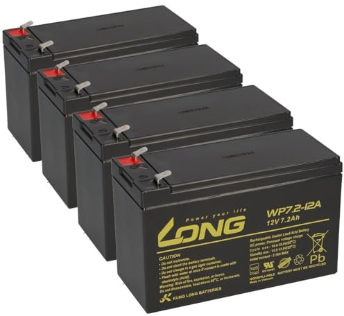 Batteria UPS adatta per AsPos Micro 2200 Micro-S 2200 4X 12V 7,2Ah AGM piombo