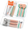 Lifewit Set di Organizzatori, Divisori per Cassetti in Plastica Trasparente 3 pezzi Vassoi Portaoggetti Scatole per Stoccaggio Trucchi, Gioielli, Gadget e Cucina, 14.6 x 29.6 x 4.5 CM