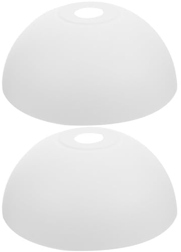 Abat-jour Plastique Rond Blanc 2pcs pour Lampe de Maison | Style Simple, Usage Plafond et Lampe, Léger, Résistant à L’usure, Décor Intérieur