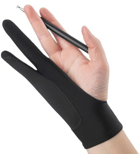 Guantes de arte digitales, guantes de arte antitacto para dibujar, guantes de pintura transpirables, guantes de para tableta, monitor, pintura, bocetos, bocetos de papel