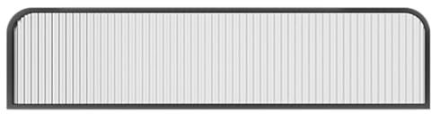 LXBAMKEA Edelstahl-Trennwände Für Essbereiche, Glas-Trennwände Für Restaurants, Sichtschutzwände Für Restaurant-Bar-Hotel-Theken, Arbeitsplatten(Black,9.84x39.37in/25x100CM)