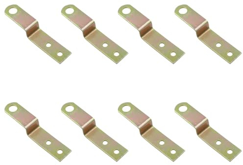 Lot de 8 supports de barricade de porte, 10 mm de hauteur, supports robustes en forme de Z, support de barre ouverte en métal, renfort de porte de sécurité, brouilleur de porte, cintre à outils pour