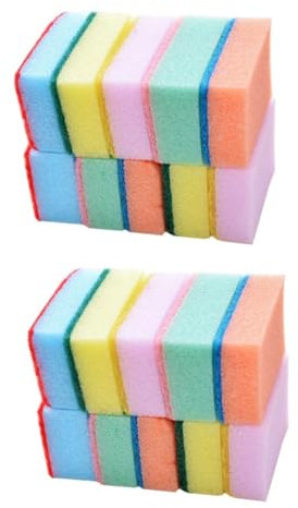 Baluue 100stücke Bunte Nano Reinigungsschwämme Effektive Geschirrspülpads Für Küche Und Bad Langlebige Scheuerschwämme Mit Frosted Oberfläche Zufällige Farben Für Müheloses