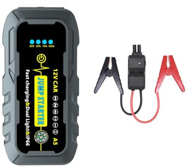 Chargeur intelligent portable 12 V, mainteneur de batterie, chargeur de batterie de voiture 6 A, chargeur à régime lent et désulfateur pour voitures, bateaux, motos, tondeuses à gazon, motoneiges, SUV