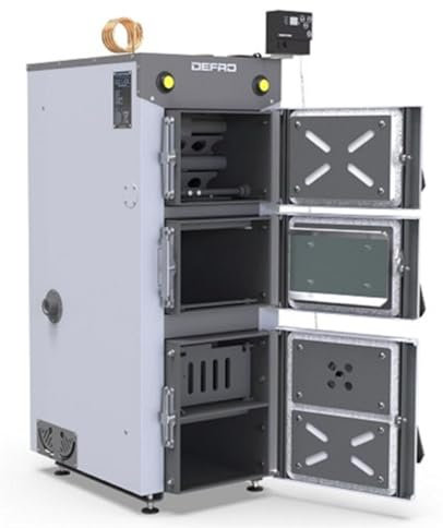Defro Firewood Plus Holzkessel, 15 kW, Naturzugkessel für Zentralheizung, Scheitholzbetrieb