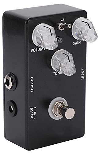 Qukaim Distortion Effect Pedal Guitar Effect Pedal Super Rat, True Bypass Distortion Pedal, Portable Adjustable Instrument Accory, Compact Design for Guitarists