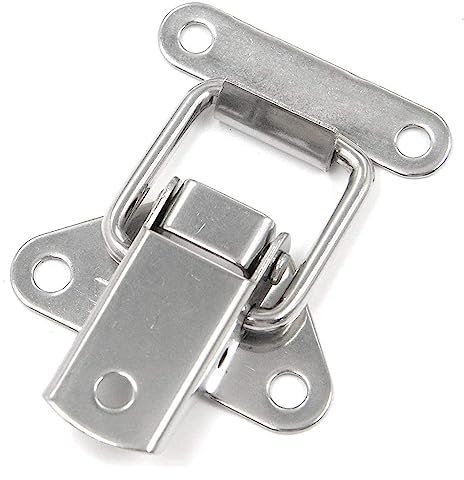 PBDEIOEOE Spring Loaded Toggle Latch 2Pcs 304 Stainless Steel Hasp Toggle Latch Mini Clamps Box Clasp Buckle Trunk Latch Catches Cabinet Latch Hasp Toolbox Toggle Lock