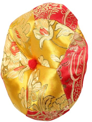 Kisangel Handgefertigtes Stoff Klangschalenkissen in Gold Komfortabel und Dekorativ Unterlage für Klangschalen zur Meditations und Soundtherapie