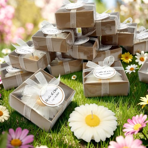 cadeau mariage invité bougie personnalisée, 30 Pièces remerciement Idée petit cadeau pour merci baptêmes our mariage, cadeaux de fête, fiançailles, anniversaire, Noël, baptême