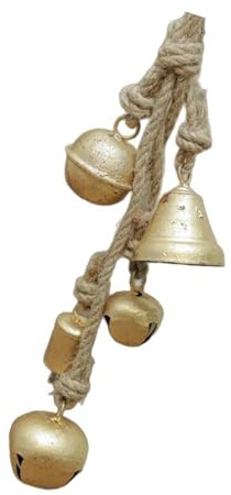 Bucolic Metal Bells Wind Chimes With Solid Twine Rope For Outdoors Garden Patios Retro Homes Decors Outdoors Decorative Chimes