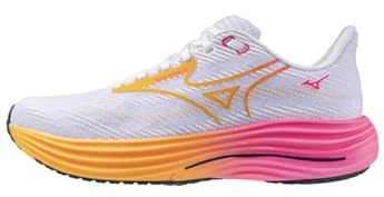 Mizuno Wave Rider 29 Unisex Vuxen, Vit Tang Orange Rosa Tetra, 42 EU