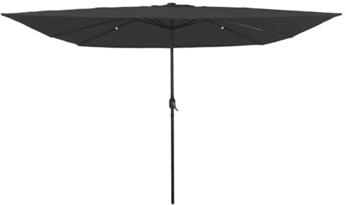 INLIFE Parasol de Jardin Anthracite et Noir 295 x 295 x 245 cm-42003662