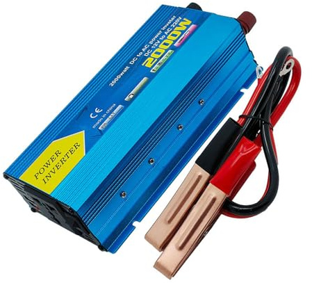 TSMORY Inversores portátiles de 12 V a 110 V 220 V modificados, configuraciones fáciles para aplicaciones móviles en viajes de negocios y trabajo de campo, inversores de senos