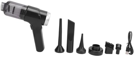 LIYJTK Aspirateur de Voiture sans Fil Puissant à Main, Forte Aspiration 9000Pa, Filtration Efficace, pour l'intérieur (Noir Froid)